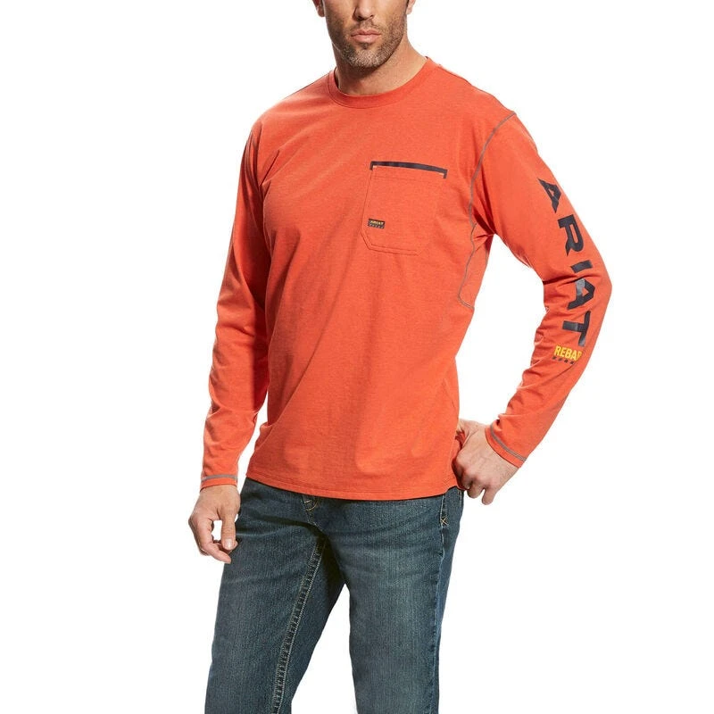 Ariat Rebar Shirts: Men's 10023922 Volcanic Fire Workman Logo T-Shirt 3 Ariat Rebar Shirts: Men's 10023922 Volcanic Fire Workman Logo T-Shirt