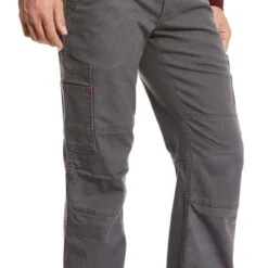 Ariat Work FR: Men's FR 10027709 Iron Gray M5 Stretch DuraLight Canvas Straight Leg Pant -Wrangler Shop 10027709 detail05 1
