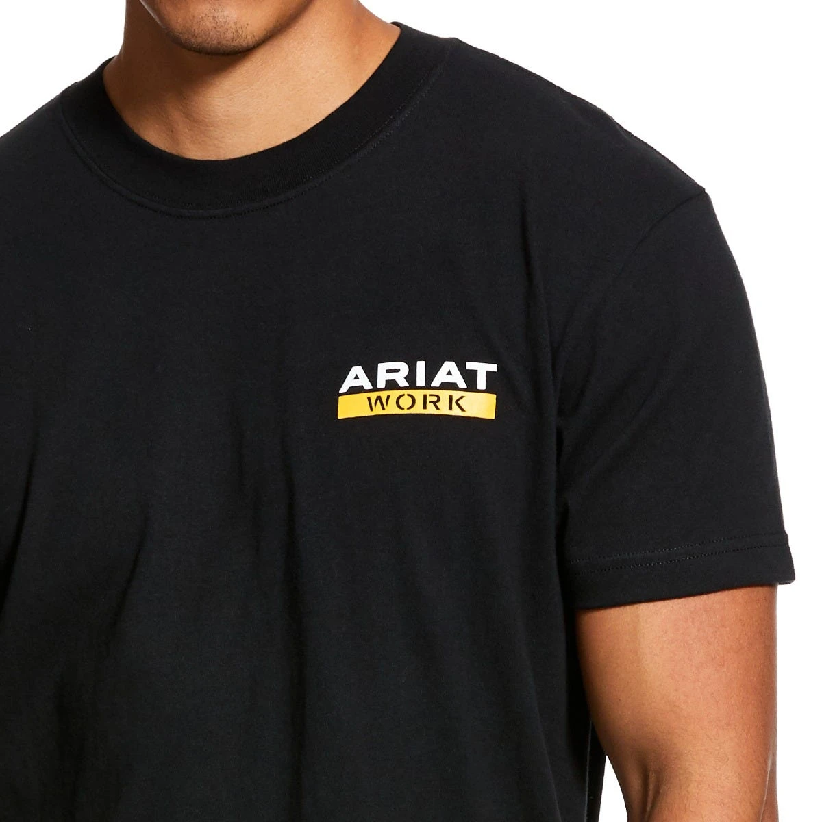 Ariat Rebar Shirt: Men's 10030299 Black Rebar Cotton Strong Roughneck Graphic T-Shirt 6 Ariat Rebar Shirt: Men's 10030299 Black Rebar Cotton Strong Roughneck Graphic T-Shirt - Image 4