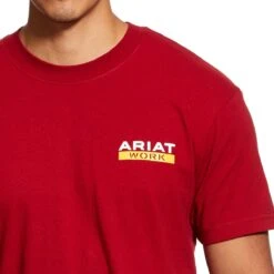 Ariat Rebar Shirt: Men's 10030302 Rio Red Rebar Cotton Strong Roughneck Graphic T-Shirt -Wrangler Shop 10030302 detail02