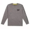 CAT Shirts: Men's 1010042 10123 Dark Heather Grey Diesel Power Long Sleeve Tee Shirt -Wrangler Shop 10100420 dark heather grey
