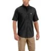 Carhartt Men's Shirt: 102537 001 Black Short Sleeve Rugged Professional -Wrangler Shop 102537001