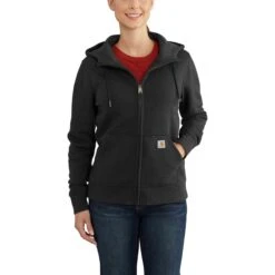 Carhartt Sweatshirts: Women's Heavyweight Clarksburg Black 102788 001 Full-Zip Hoodie