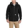 Carhartt Sweatshirt: Men's 103308 001 Black Rain Defender Sherpa-Lined Full-Zip Sweatshirt -Wrangler Shop 103308 001