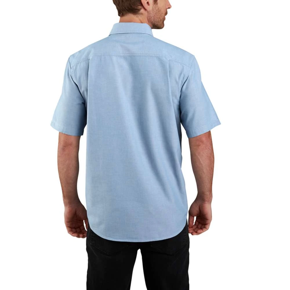 Carhartt Shirt: Men's 104369 CBL Blue Chambray Midweight Short Sleeve Button Down Shirt 4 Carhartt Shirt: Men's 104369 CBL Blue Chambray Midweight Short Sleeve Button Down Shirt - Image 2