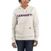 Carhartt Sweatshirts: Women's 105194 W03 Malt Relaxed Fit Midweight Logo Graphic Sweatshirt -Wrangler Shop 105194 w03