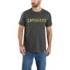 Carhartt Force Shirts: Men's 105203 CRH Carbon Heather Relaxed Fit Block Logo Graphic T-Shirt 1 Carhartt Force Shirts: Men's 105203 CRH Carbon Heather Relaxed Fit Block Logo Graphic T-Shirt -Wrangler Shop 105203 crh