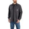 Carhartt Shirts: Men's 105419 029 Shadow Rugged Flex Canvas Fleece-Lined Shirt Jacket 1 Carhartt Shirts: Men's 105419 029 Shadow Rugged Flex Canvas Fleece-Lined Shirt Jacket -Wrangler Shop 105419 029 mf22 b