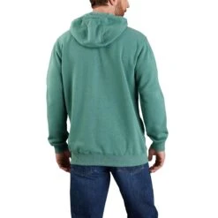 Carhartt Sweatshirts: Men's 105431 L05 Slate Green Heather Defender Loose Fit “C” Logo Graphic Sweatshirt -Wrangler Shop 105431 l05 avb mf22 b 1