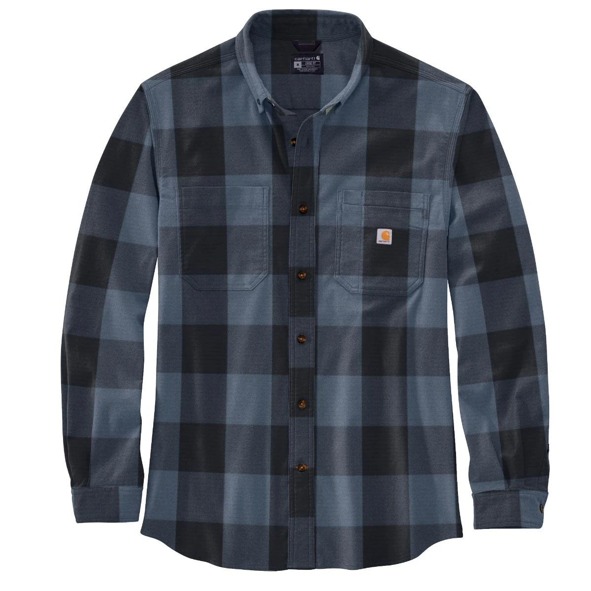 Carhartt Shirts: Men's 105432 I26 Navy Midweight Rugged Flex Relaxed Fit Flannel Shirt 3 Carhartt Shirts: Men's 105432 I26 Navy Midweight Rugged Flex Relaxed Fit Flannel Shirt