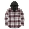 Carhartt Shirts: Men's 105621 W03 Malt Rugged Flex Flannel Fleece Lined Hooded Shirt Jacket 1 Carhartt Shirts: Men's 105621 W03 Malt Rugged Flex Flannel Fleece Lined Hooded Shirt Jacket -Wrangler Shop 105621 w03 mf22 e
