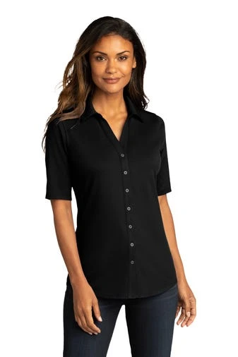 Port Authority Shirts: Women's LK682 BLK Black City Stretch Top 3 Port Authority Shirts: Women's LK682 BLK Black City Stretch Top