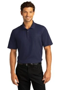 Port Authority Shirts: Men's K810 TNVY True Navy SuperPro React Polo Shirt