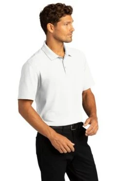 Port Authority Shirts: Men's K810 WHT White SuperPro React Polo Shirt -Wrangler Shop 10871 white 4 k810whitemodel3q 337w