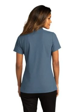 Port Authority Shirts: Women's LK810 RBLU Regatta Blue SuperPro React Polo Shirt -Wrangler Shop 10874 rgttablue 2 lk810rgttabluemodelback 337w