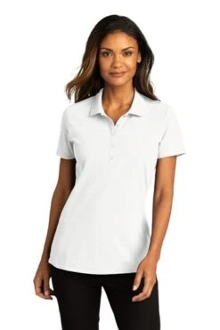 Port Authority Shirts: Women's LK810 WHT White SuperPro React Polo Shirt
