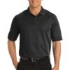 Port Authority Shirts: Men's K525 BK Black Dry Zone Ottoman Polo -Wrangler Shop 1313 black 1 k525blackmodelfront2 337w
