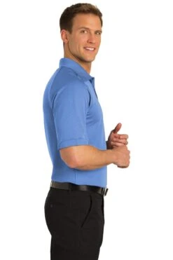 Port Authority Shirts: Men's K525 BL Blue Lake Dry Zone Ottoman Polo -Wrangler Shop 1313 bluelake 3 k525bluelakemodelside2 1200w