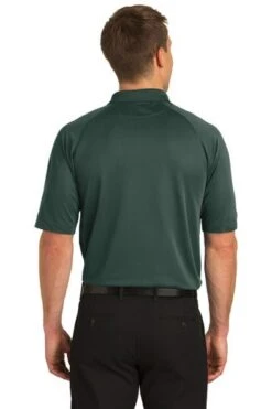 Port Authority Shirts: Men's K525 DGN Moisture-Wicking Dry Zone Dark Green Ottoman Polo Shirt -Wrangler Shop 1313 darkgreen 2 k525darkgreenmodelback2 337w