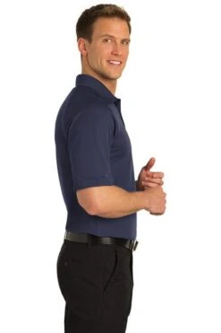 Port Authority Shirts: Men's K525 NVY Navy Dry Zone Ottoman Polo -Wrangler Shop 1313 navy 3 k525navymodelside2 337w