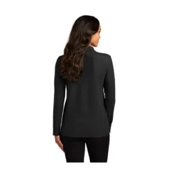 Port Authority Shirts: Women's L500LS BLK Black Silk Touch Long Sleeve Polo Shirt 5 Port Authority Shirts: Women's L500LS BLK Black Silk Touch Long Sleeve Polo Shirt -Wrangler Shop 1362 black 2 l500lsblackmodelback2 337wedit