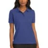 Port Authority Shirts: Women's Cotton Blend Polo Shirt L500 MTB -Wrangler Shop 1407 medblue 1 l500medbluemodelfront2 337w