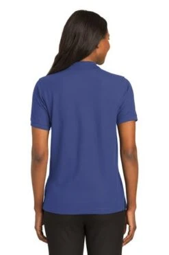 Port Authority Shirts: Women's Cotton Blend Polo Shirt L500 MTB -Wrangler Shop 1407 medblue 2 l500medbluemodelback2 337w
