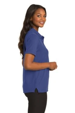 Port Authority Shirts: Women's Cotton Blend Polo Shirt L500 MTB -Wrangler Shop 1407 medblue 3 l500medbluemodelside2 337w