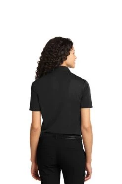 Port Authority Shirts: Women's L525 BLK Black Dry Zone Ottoman Polo -Wrangler Shop 1485 black 2 l525blackmodelback 337w