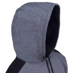 CAT Apparel Sweatshirts: Men's 1910802 004 Grey Logo Panel Hooded Sweatshirt