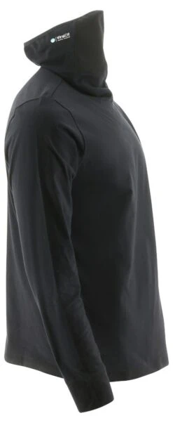 Cat Apparel: Men's 2511780 10121 Pitch Black Long Sleeve Viraloff Gaiter Tee -Wrangler Shop 2511780 10121 1