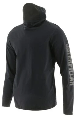 Cat Apparel: Men's 2511780 10121 Pitch Black Long Sleeve Viraloff Gaiter Tee -Wrangler Shop 2511780 10121 2