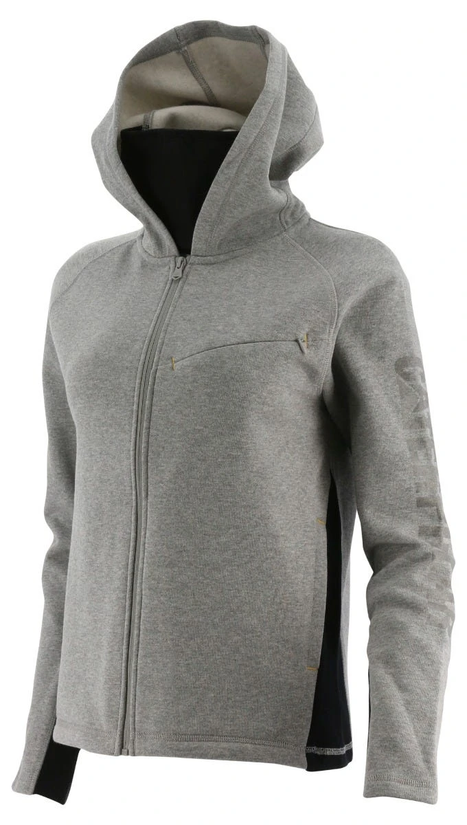 CAT Apparel: Women's 2910490 10122 Heather Grey Viraloff Hooded Sweatshirt 3 CAT Apparel: Women's 2910490 10122 Heather Grey Viraloff Hooded Sweatshirt