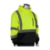 PIP Sweatshirts: Men's 323 1350B LY Hi-Vis Yellow ANSI Type R Class 3 Hooded Pullover Sweatshirt -Wrangler Shop 323 1350b mf