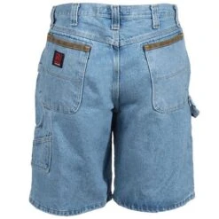 Wrangler Riggs Shorts: Men's Vintage Indigo 3W320 VI Denim Carpenter Shorts -Wrangler Shop 3w320vi wranglerb 01