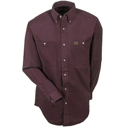 Wrangler Riggs Shirts: Men's Burgundy 3W501 BG Long Sleeve Cotton Twill Shirt 4 Wrangler Riggs Shirts: Men's Burgundy 3W501 BG Long Sleeve Cotton Twill Shirt - Image 2