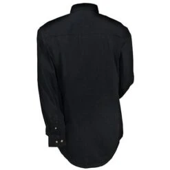 Wrangler Riggs Shirts: Men's Black 3W501 BK Long Sleeve Cotton Twill Work Shirt -Wrangler Shop 3w501bk wranglerb 01