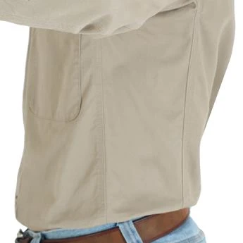 Wrangler Riggs Shirts: Men's Khaki 3W501 KH Cotton Twill Long Sleeve Work Shirt 6 Wrangler Riggs Shirts: Men's Khaki 3W501 KH Cotton Twill Long Sleeve Work Shirt - Image 4