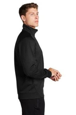 Sport-Tek Sweatshirts: Men's F247 BLK Black Tech Fleece 1/4-Zip Pullover 8 Sport-Tek Sweatshirts: Men's F247 BLK Black Tech Fleece 1/4-Zip Pullover -Wrangler Shop 4718 black 3 f247blackmodelside1 337w