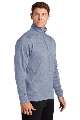 Sport-Tek Sweatshirts: Men's F247 GRY Grey Heather Tech Fleece 1/4-Zip Pullover 4 Sport-Tek Sweatshirts: Men's F247 GRY Grey Heather Tech Fleece 1/4-Zip Pullover - Image 2
