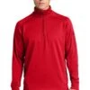 Sport-Tek Sweatshirts: Men's F247 RED True Red Tech Fleece 1/4-Zip Pullover 2 Sport-Tek Sweatshirts: Men's F247 RED True Red Tech Fleece 1/4-Zip Pullover -Wrangler Shop 4718 truered 1 f247trueredmodelfront1 337w