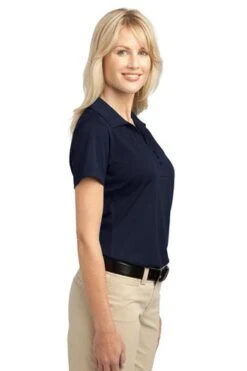Port Authority Shirts: Women's L527 DNY Dark Navy Tech Pique Polo -Wrangler Shop 4725 darknavy 3 l527darknavymodelside 337w