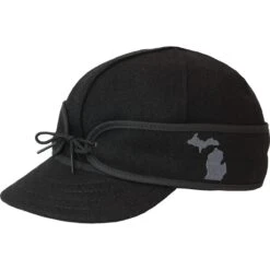 Stormy Kromer Hats: Unisex 51300 0MI 999 Black State - Michigan Pride Cap