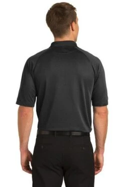 Port Authority Shirts: Men's TLK525 BLK Black Tall Dry Zone Ottoman Polo -Wrangler Shop 5622 black 2 tlk525blackmodelback2 337w