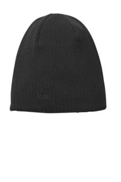 New Era Hats: Men's NE900 BLK Black Knit Beanie