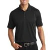 Port Authority Shirts: Men's K569 BLK Black Diamond Jacquard Polo -Wrangler Shop 6589 black 1 k569blackmodelfront 337w