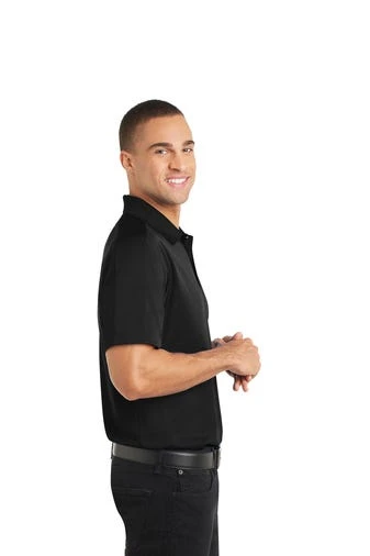 Port Authority Shirts: Men's K569 BLK Black Diamond Jacquard Polo 5 Port Authority Shirts: Men's K569 BLK Black Diamond Jacquard Polo - Image 3