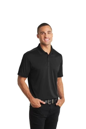 Port Authority Shirts: Men's K569 BLK Black Diamond Jacquard Polo 4 Port Authority Shirts: Men's K569 BLK Black Diamond Jacquard Polo - Image 2