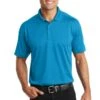 Port Authority Shirts: Men's K569 BW Blue Wake Diamond Jacquard Polo -Wrangler Shop 6589 bluewake 1 k569bluewakemodelfront 1200w
