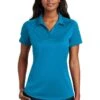 Port Authority Shirts: Women's L569 BW Blue Wake Ladies Diamond Jacquard Polo -Wrangler Shop 6592 bluewake 1 l569bluewakemodelfront2 1200w